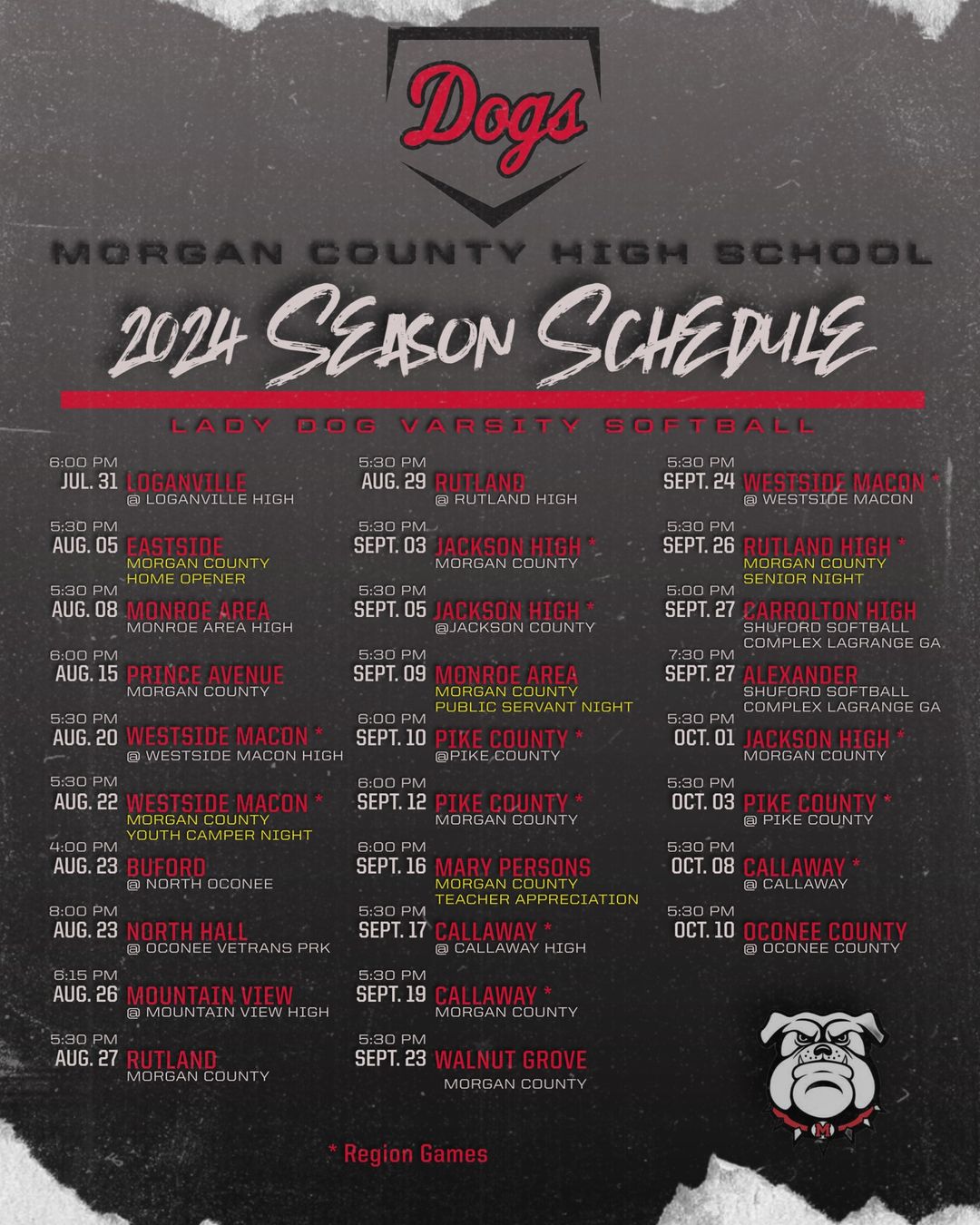 SB Schedule