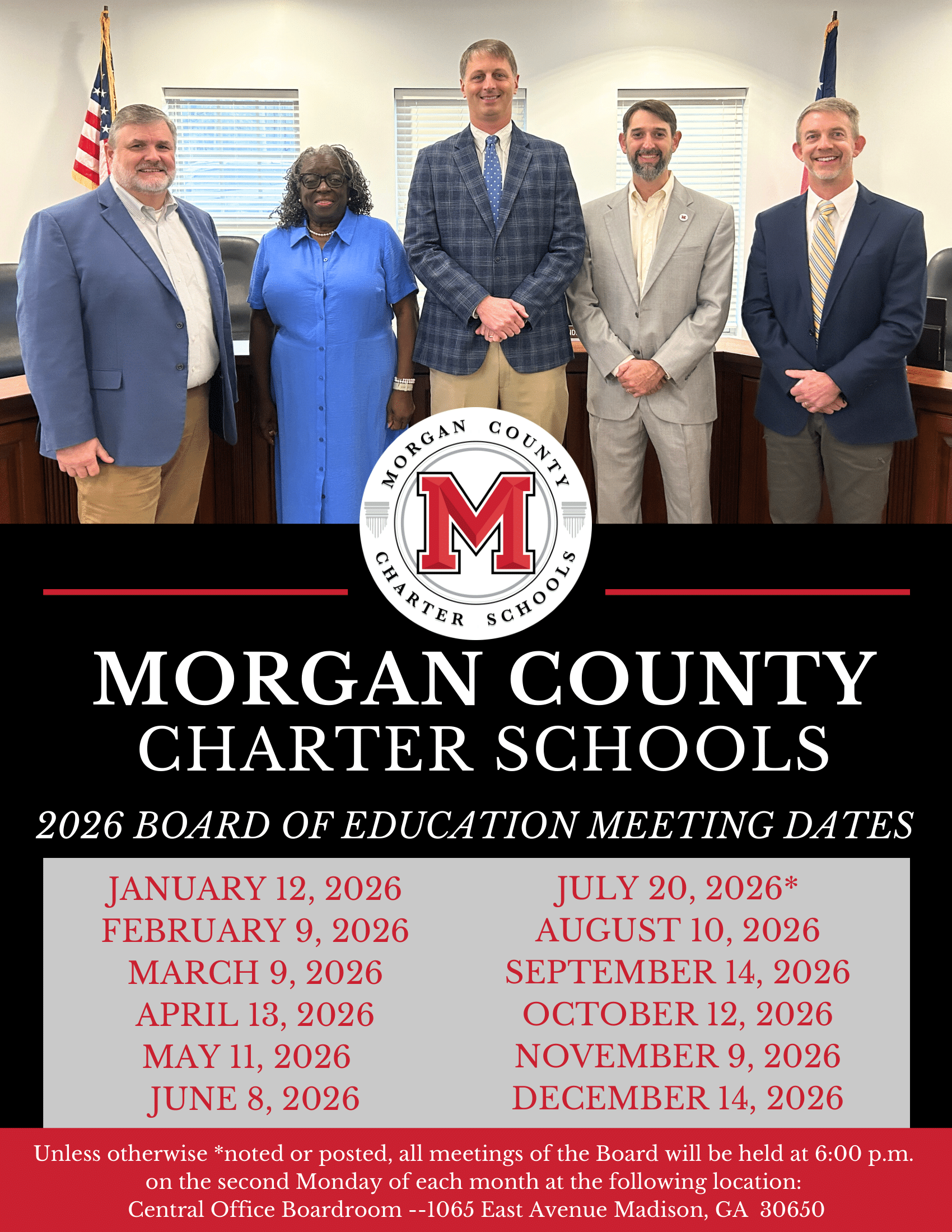 Board of Education Meeting Dates