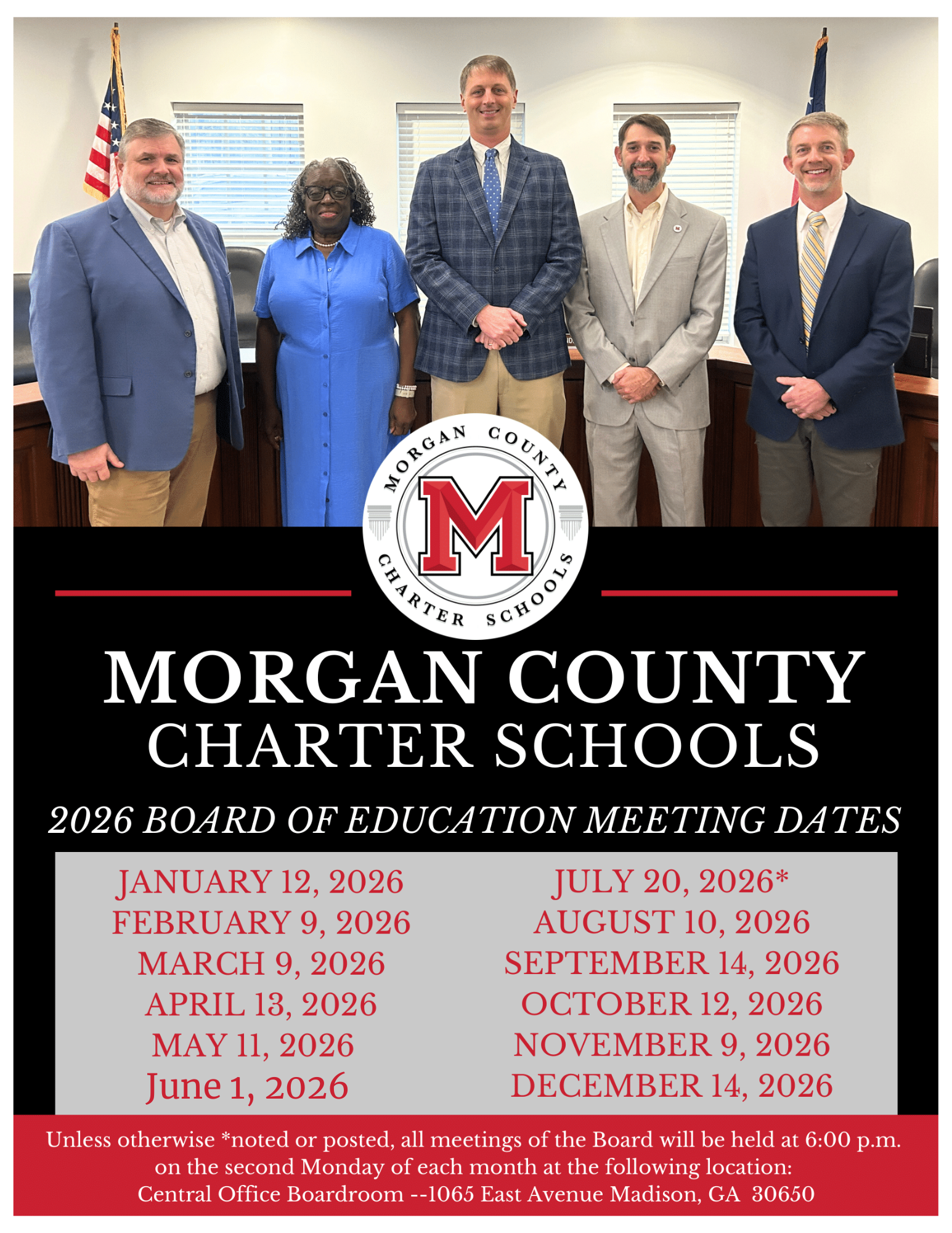 Board of Education Meeting Dates