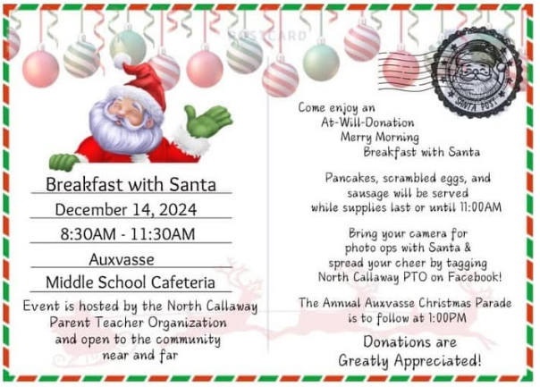 Breakfast with Santa flyer