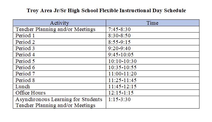 FID High School Schedule