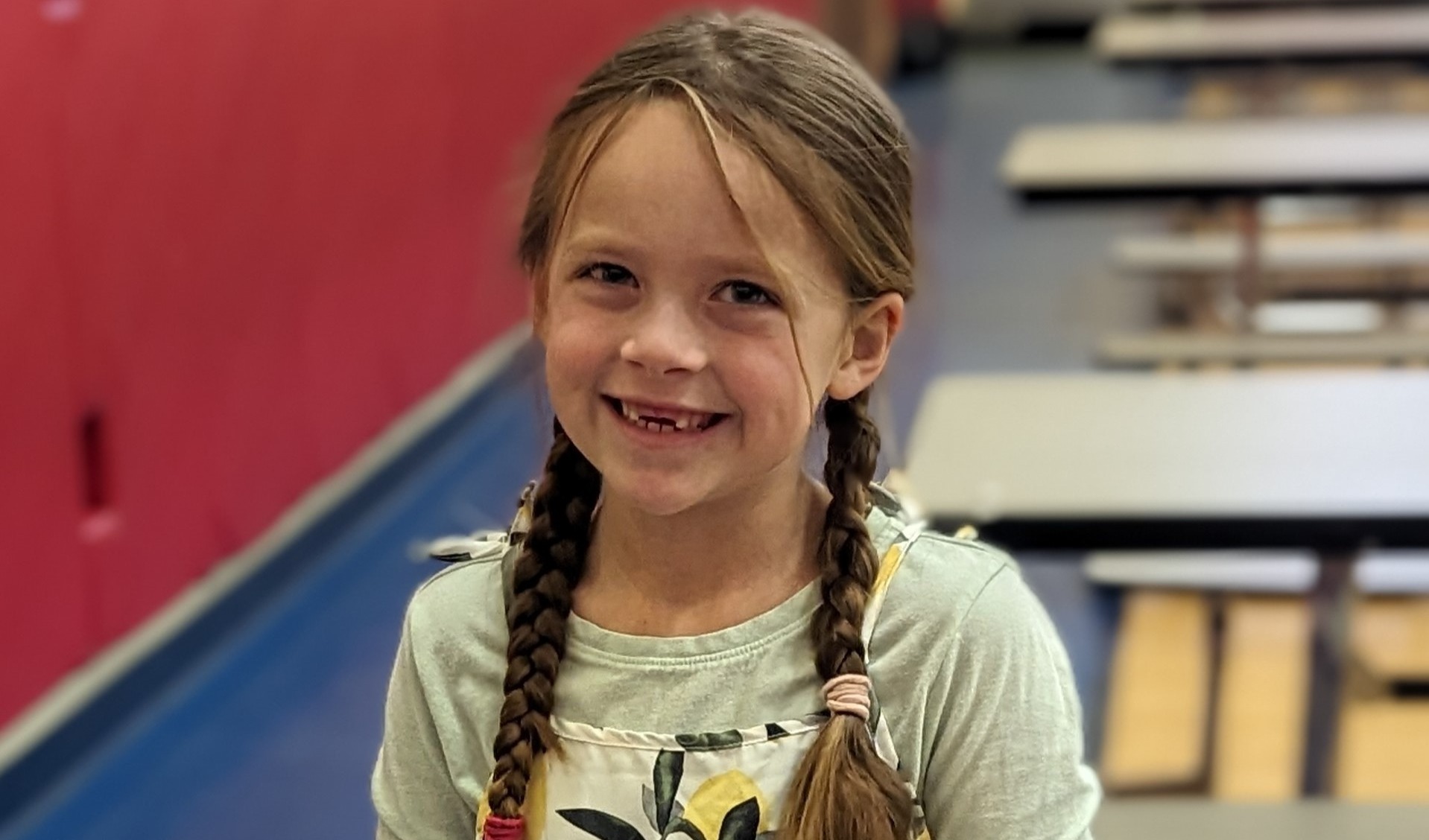 Young girl with snack