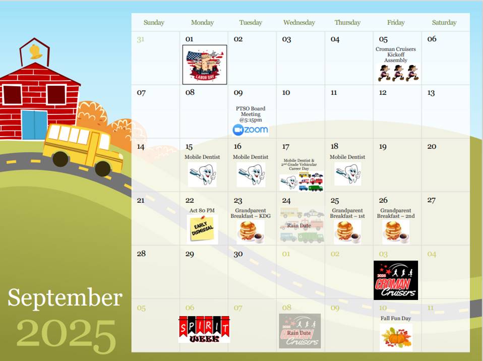 Calendar of Events - September