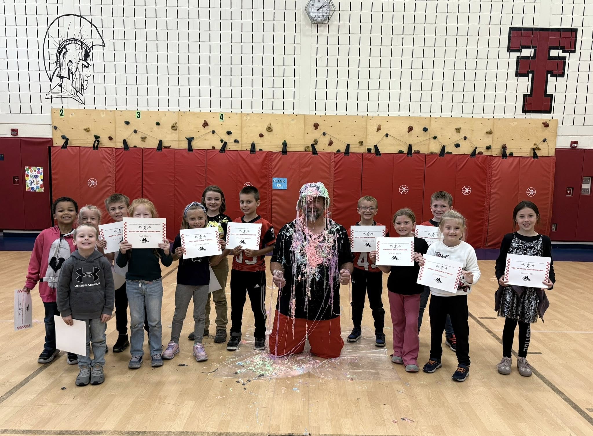 Principal and students