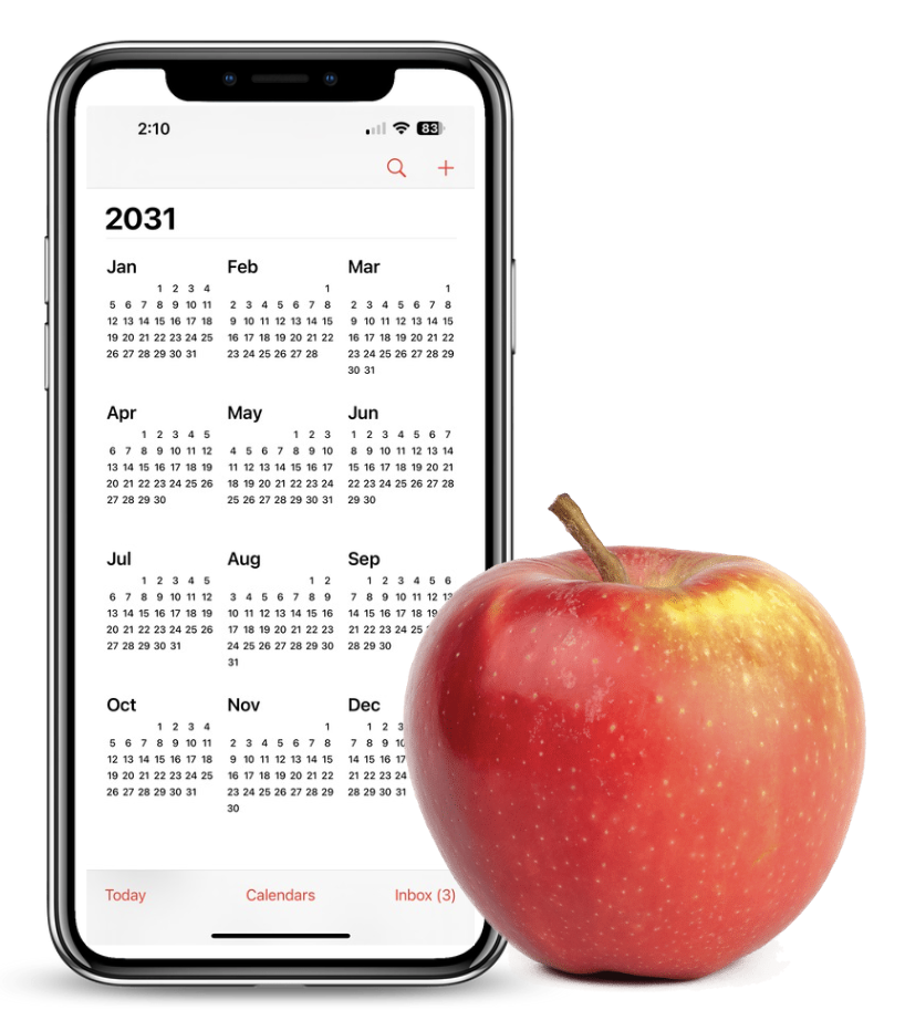 iphone calendar with apple