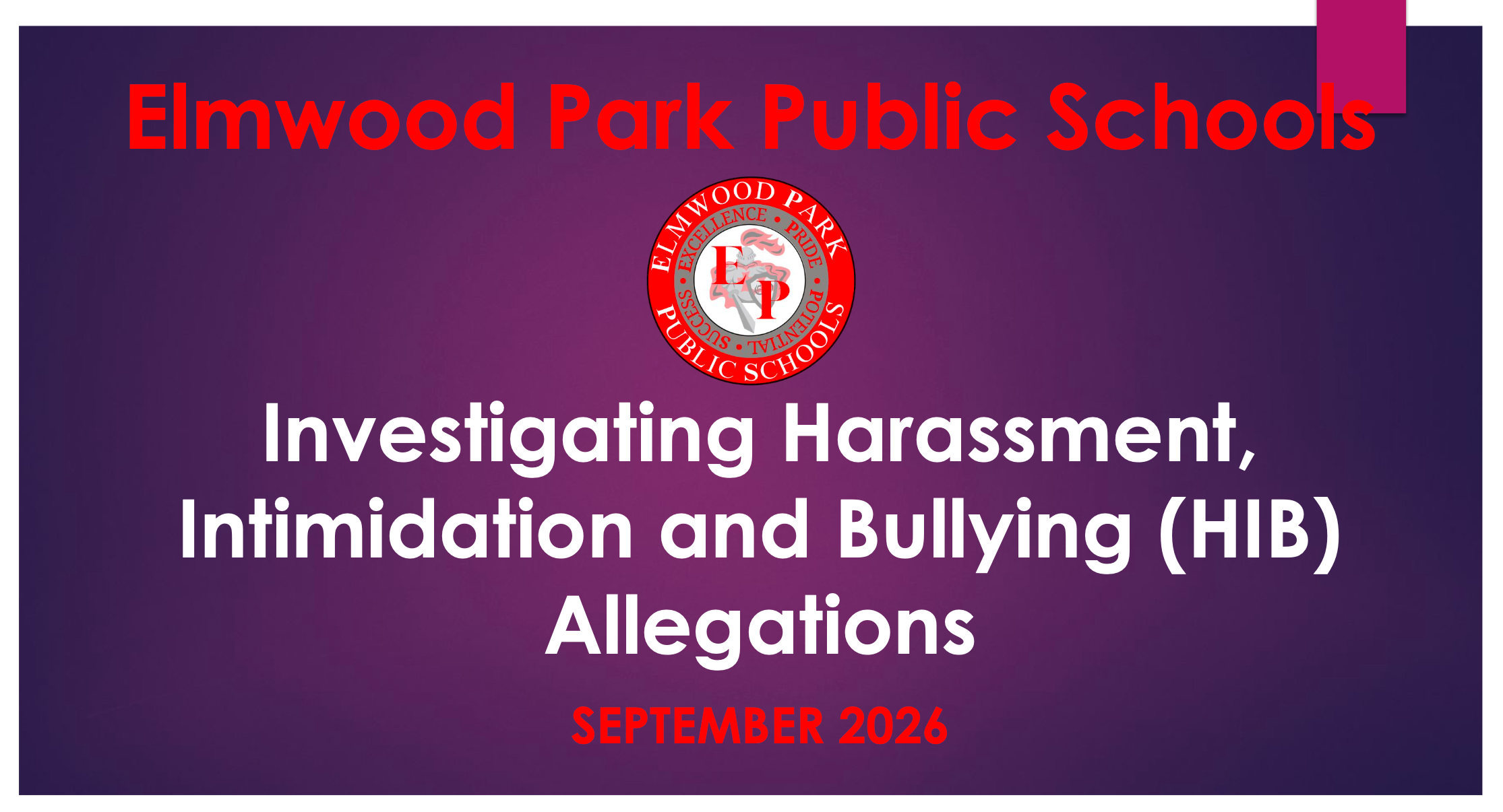 HIB Presentation Cover page