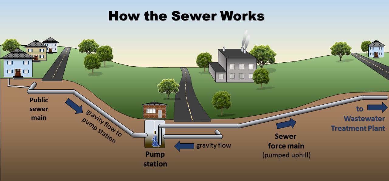 how the sewer works graphic