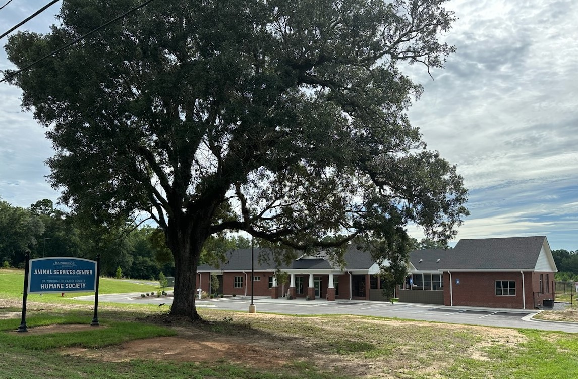 front of animla services building