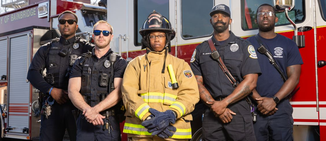 Firefighters and Police