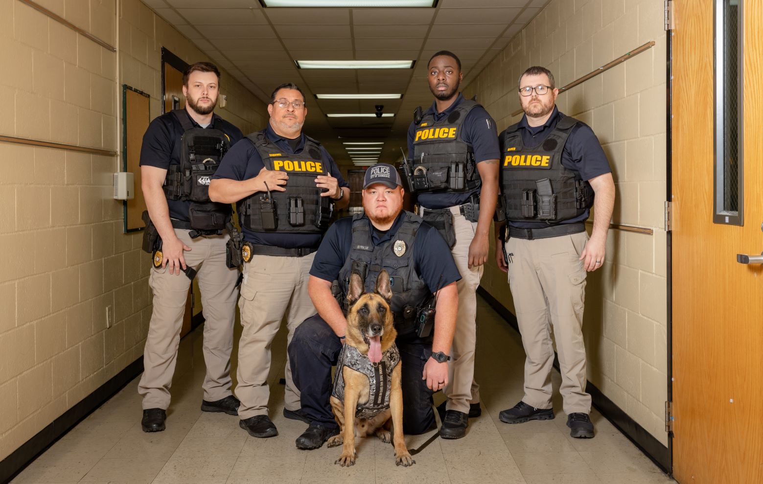 Criminal Invest Department with dog
