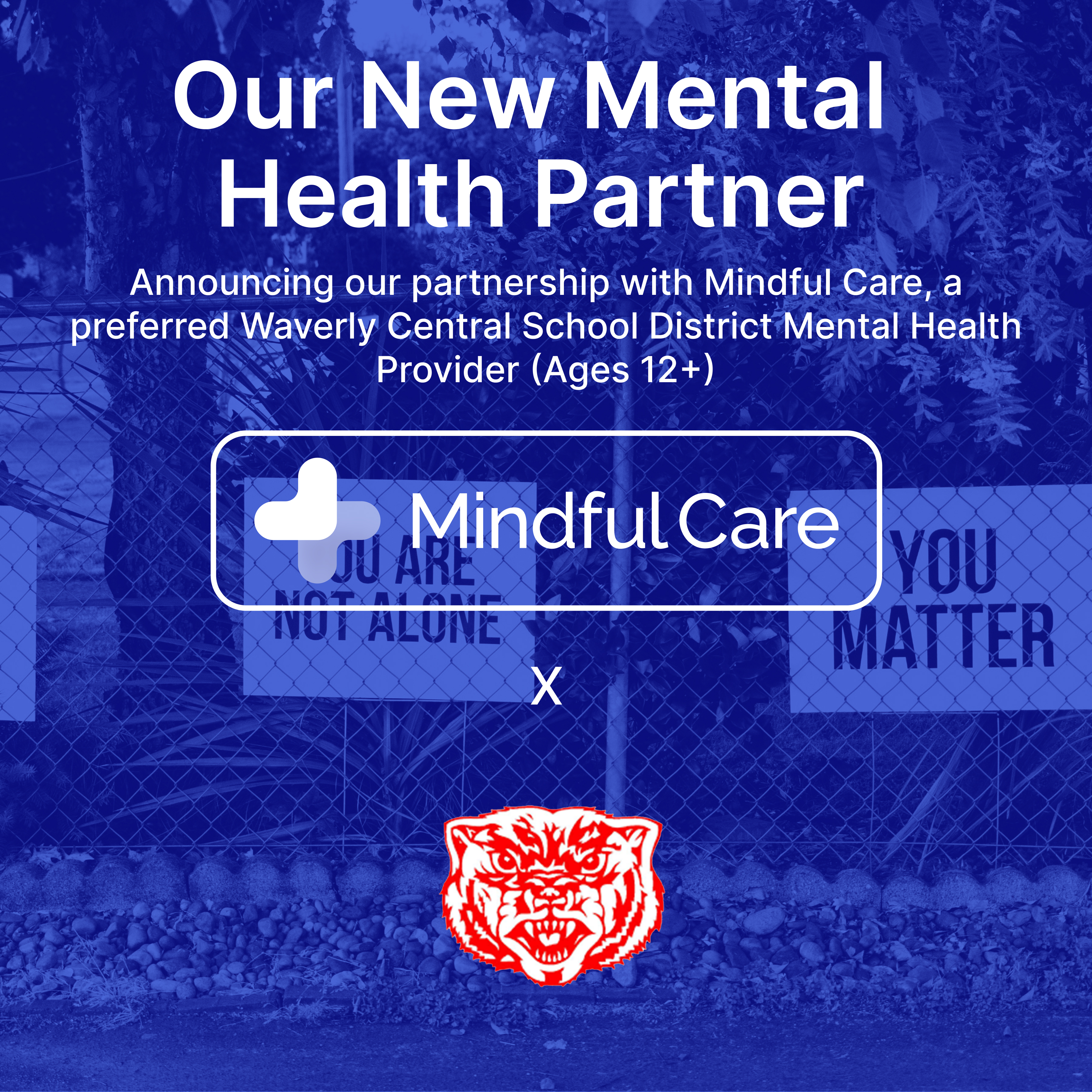 Our New Mental Health Partner Announcing our partnership with Mindful Care, a preferred Waverly Central School District Mental Health Provider (Ages 12+) Mindful Care