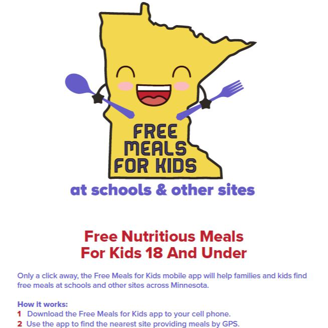 Free Meals for kids flyer