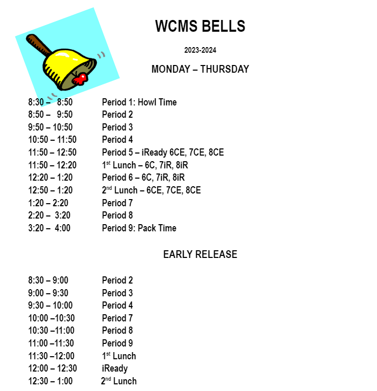 Bell Schedule