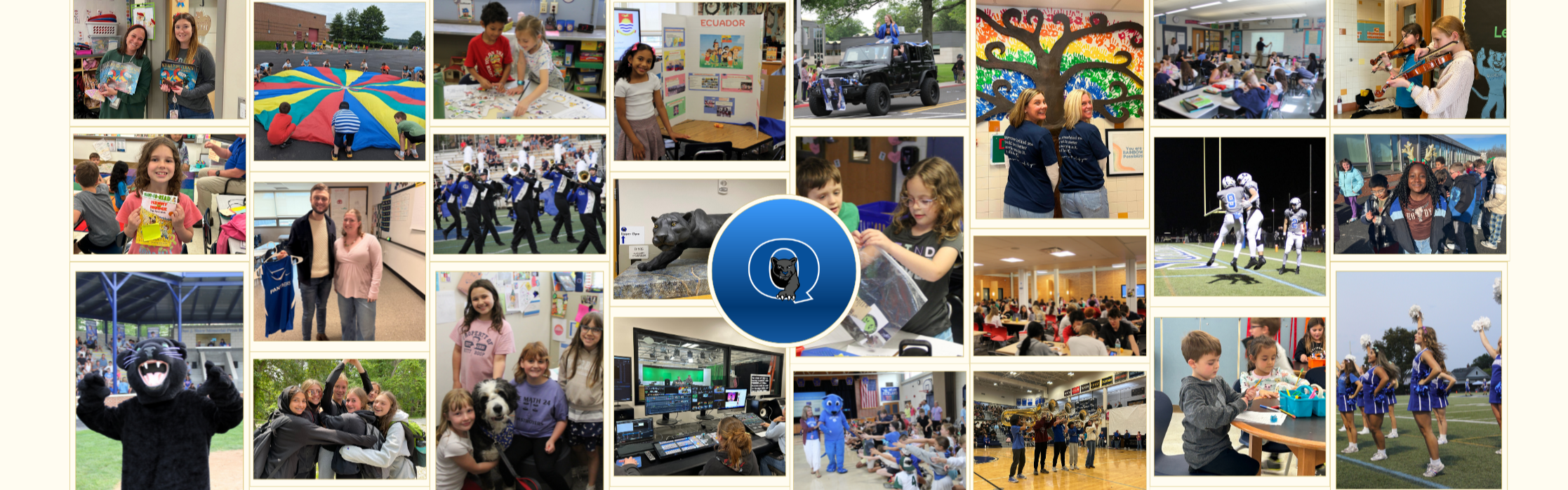 Collage of photos of students and staff from across the Quakertown Community School District