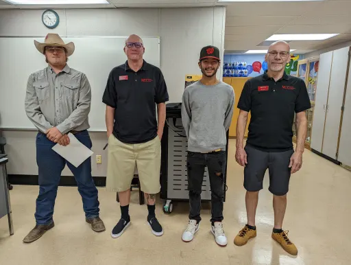 PASS students connecting with MCC Automotive Collision Repair Program Instructors