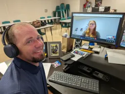 guy in videocall