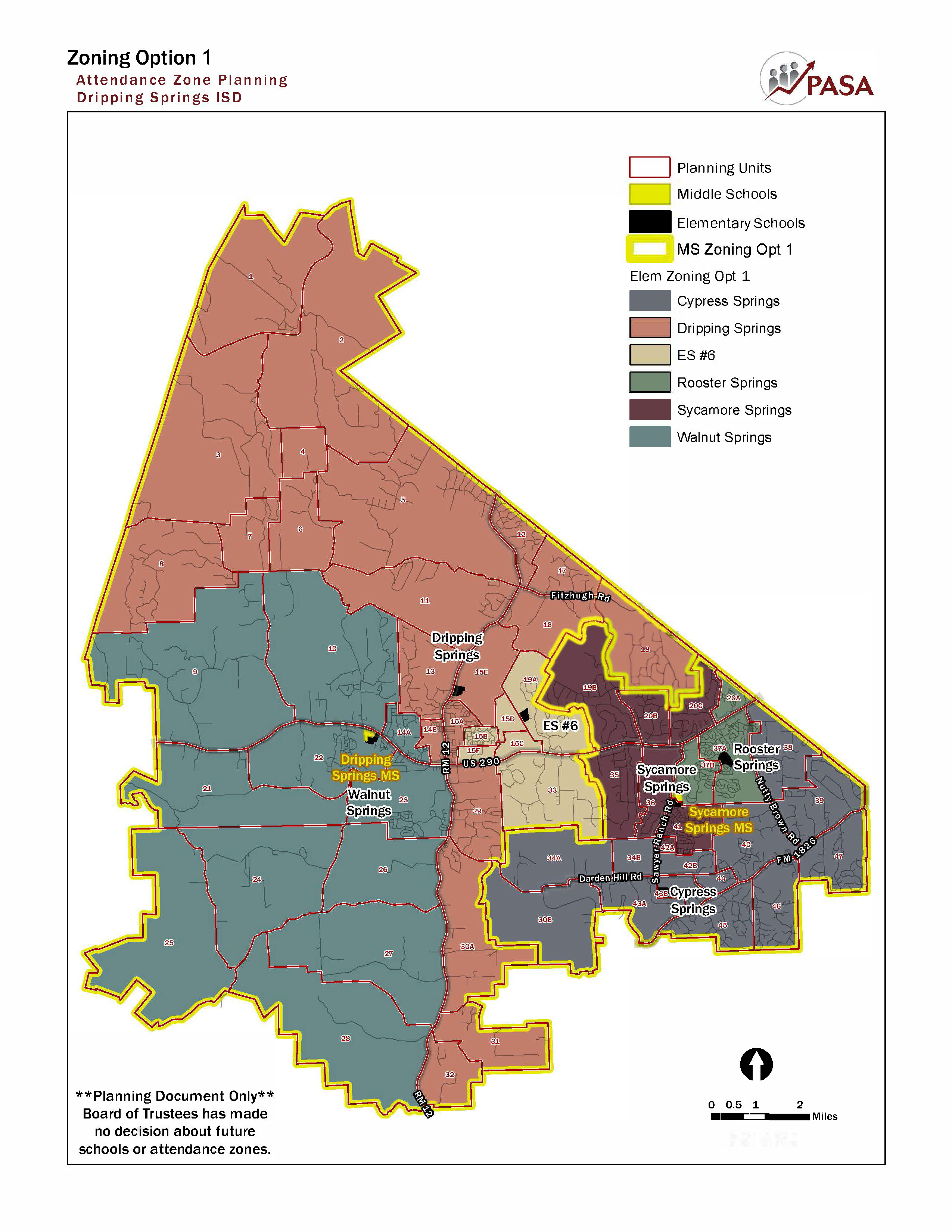 Recommended DSISD 2025-26 Attendance Zone Map