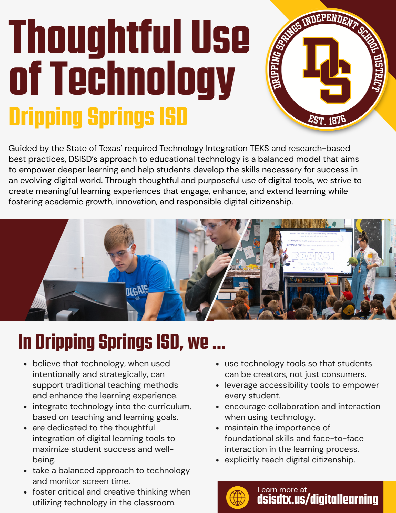 Thoughtful and Intentional Use of Technology Graphic
