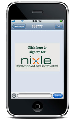 Nixle sign up graphic