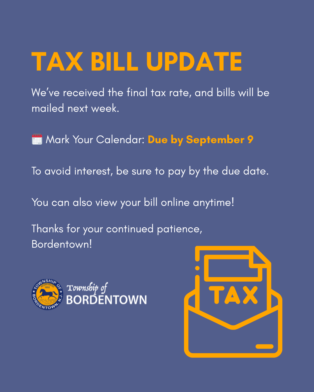 Tax Bill Update