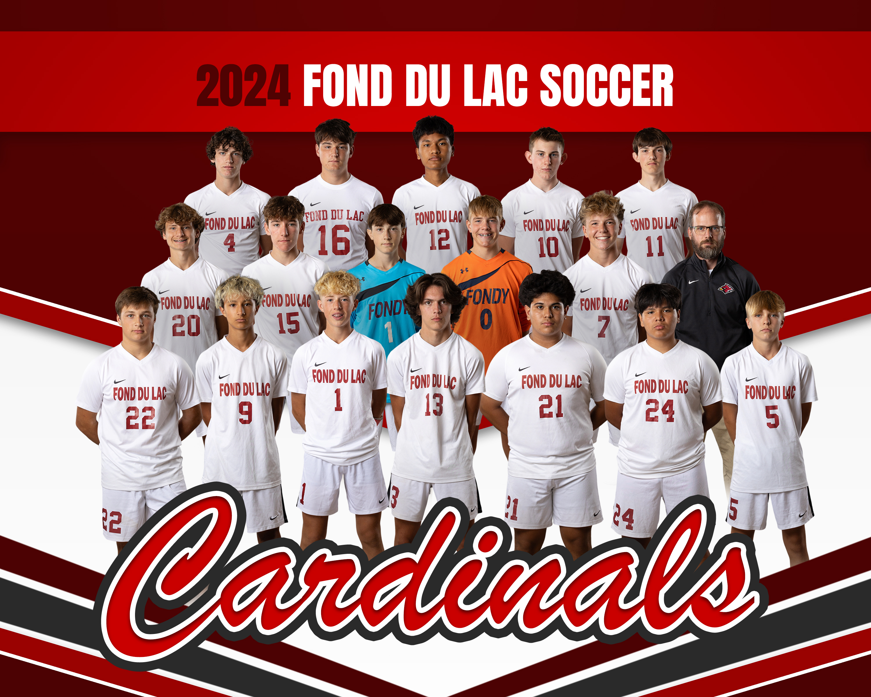 Boys JV Red Soccer Team Picture