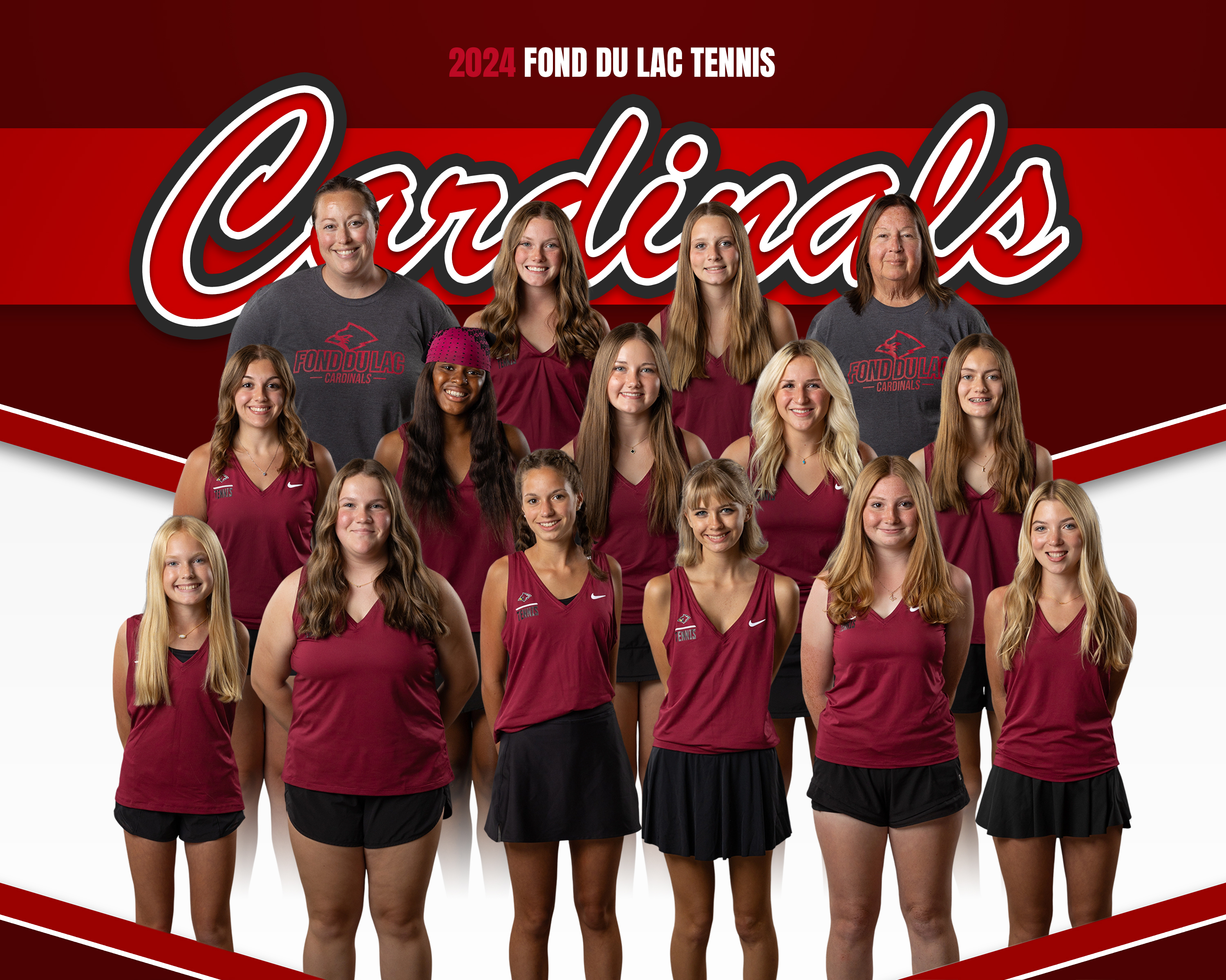 Girls Varsity & JV Tennis Team Picture