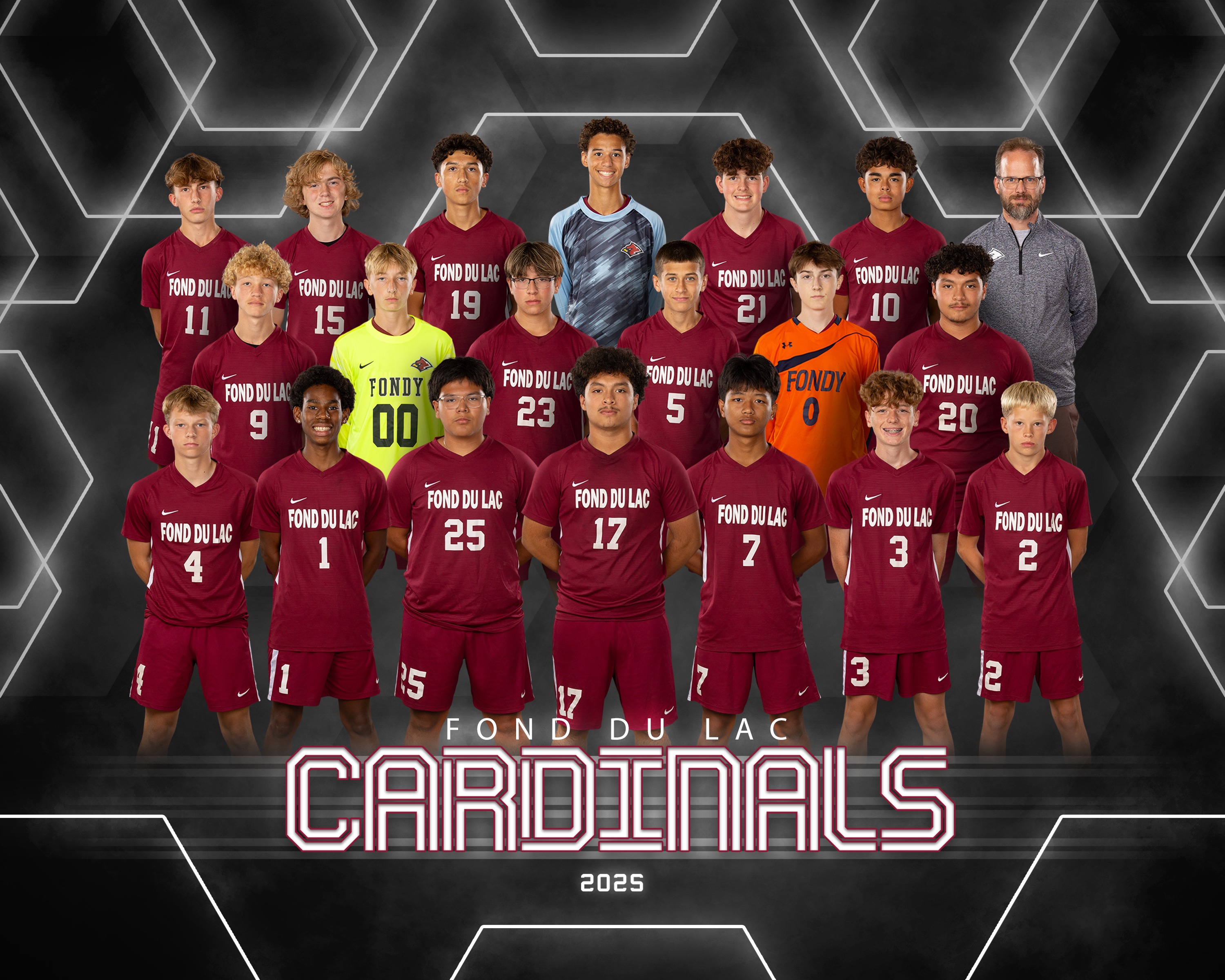 Boys JV Red Soccer Team Picture