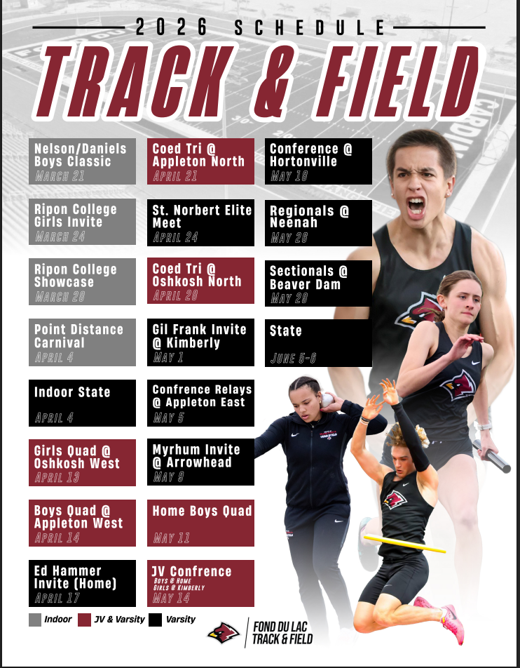 Fondy Track and Field Schedule