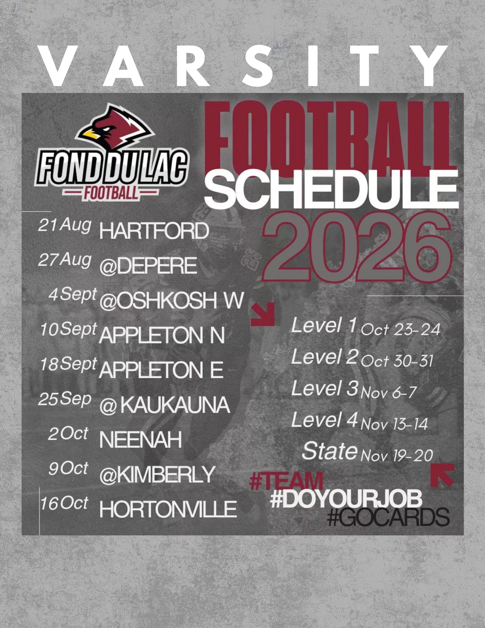 Varsity Football Schedule