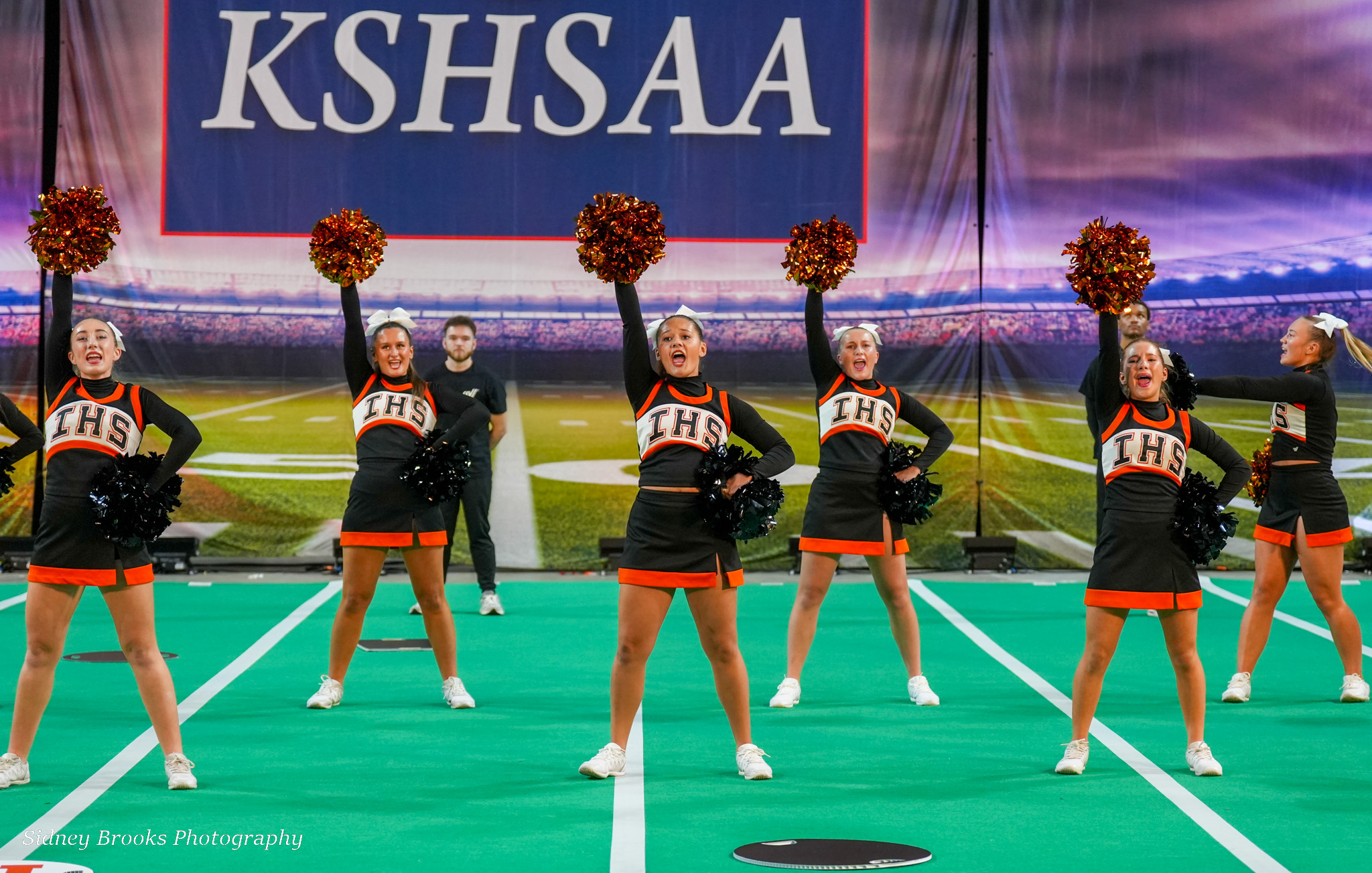 HS Cheer competing at KSHSAA