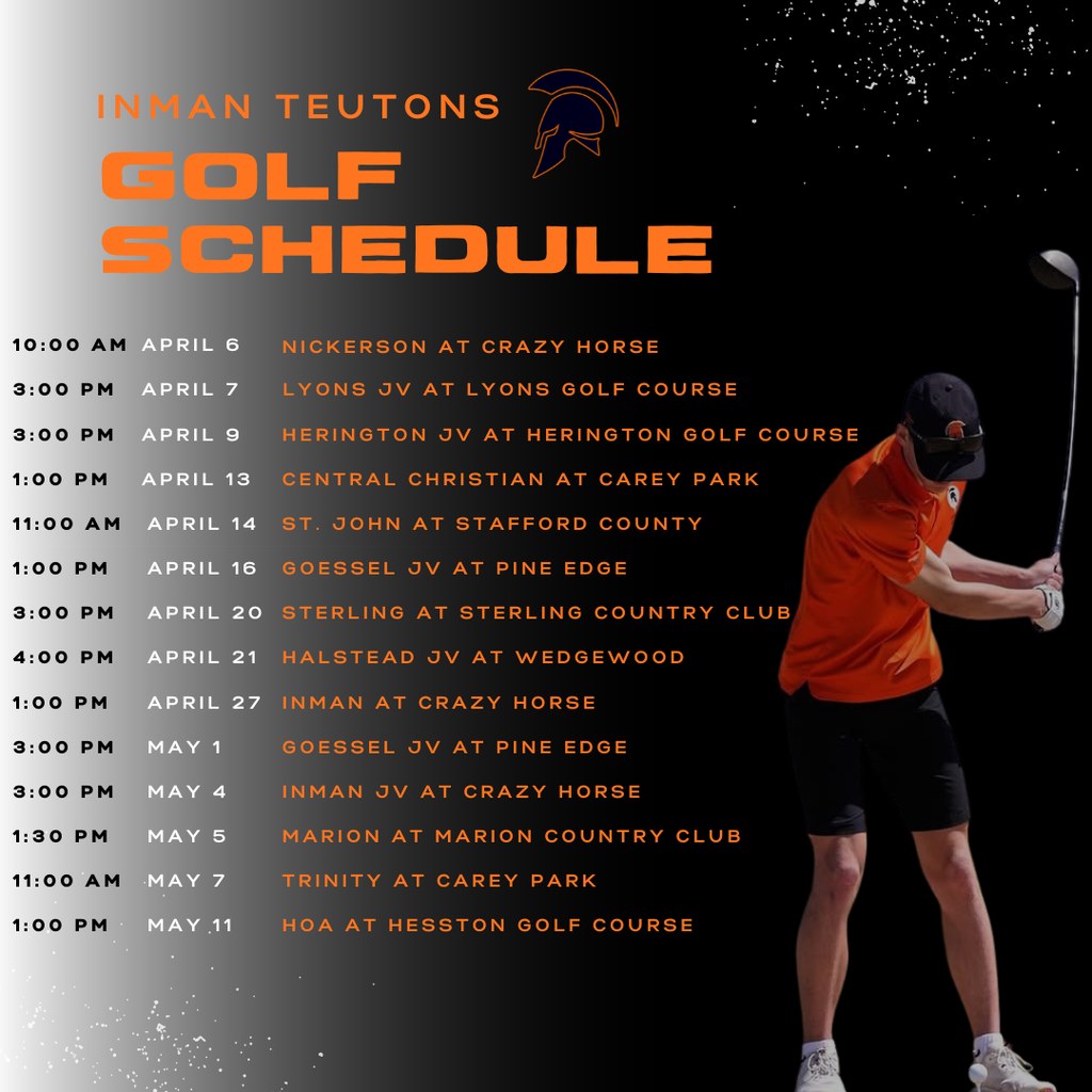 golf schedule