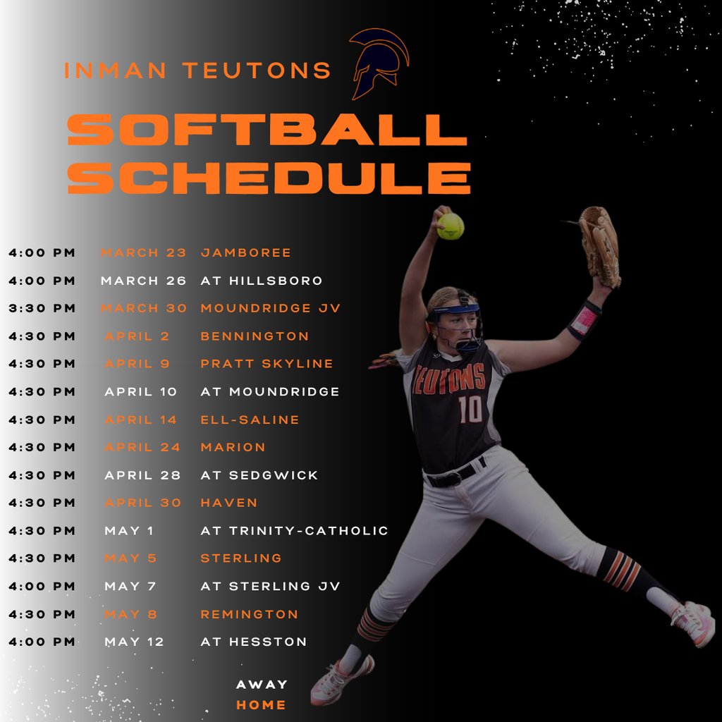 softball schedule