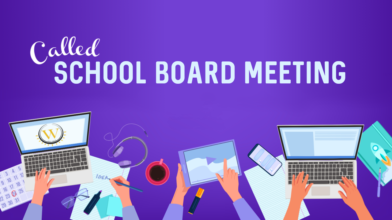 called school board meeting at 4