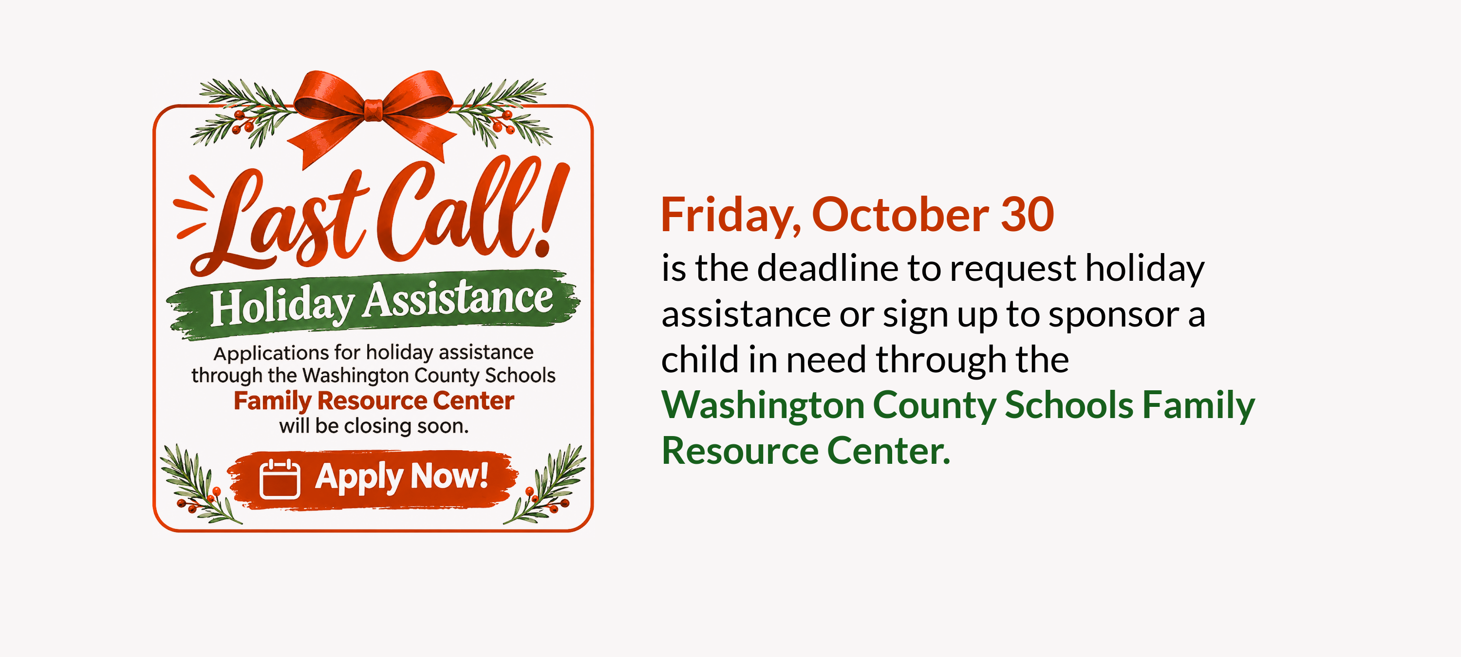 Holiday Assistance