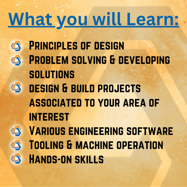 What you will learn in Engineering Careers Graphic