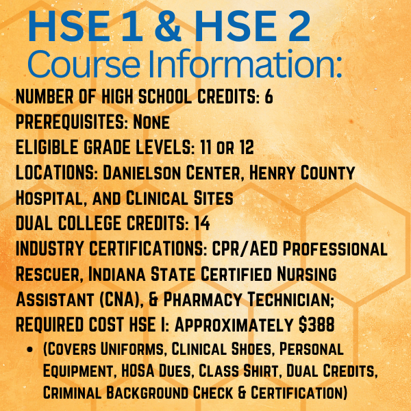 Health Science Course Information Graphic