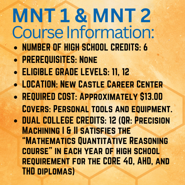 Machine Trades Course Information Graphic