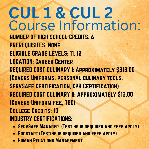 Culinary Arts Course Information Graphic