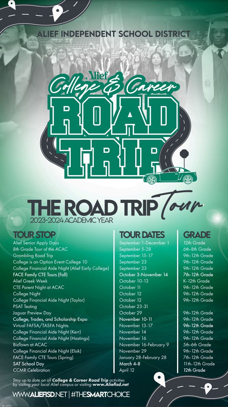 College Road Trip Information Flyer