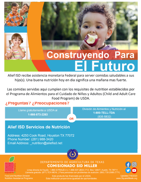TDA Spanish Poster with young boy eating an apple