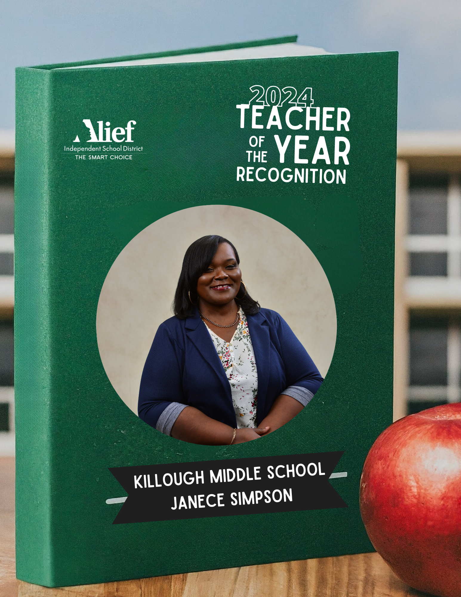 Janece Simpson from Killough Middle School named Secondary Teacher of the Year