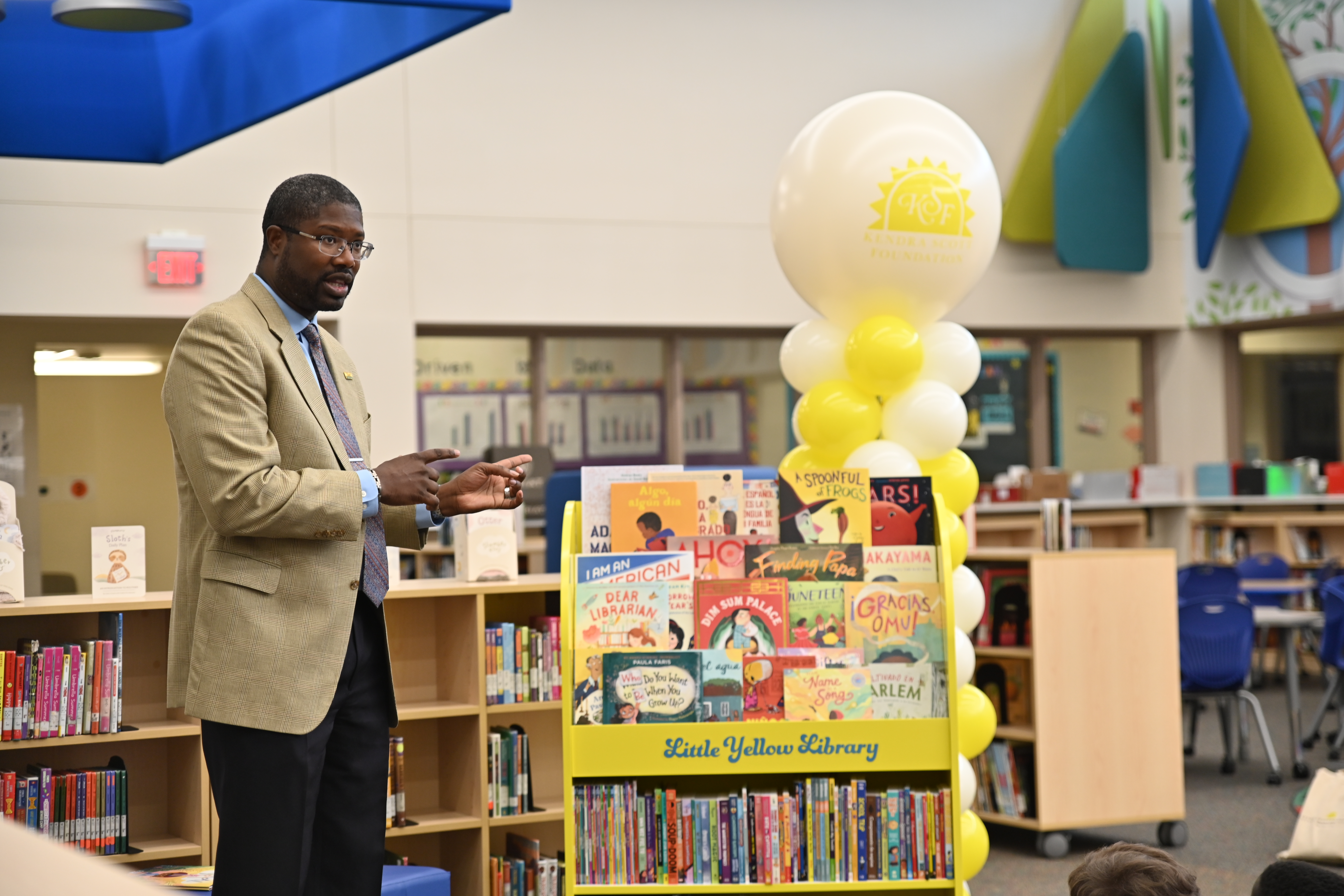 Dr. Mays at the Kendra Scott Foundation Library Event