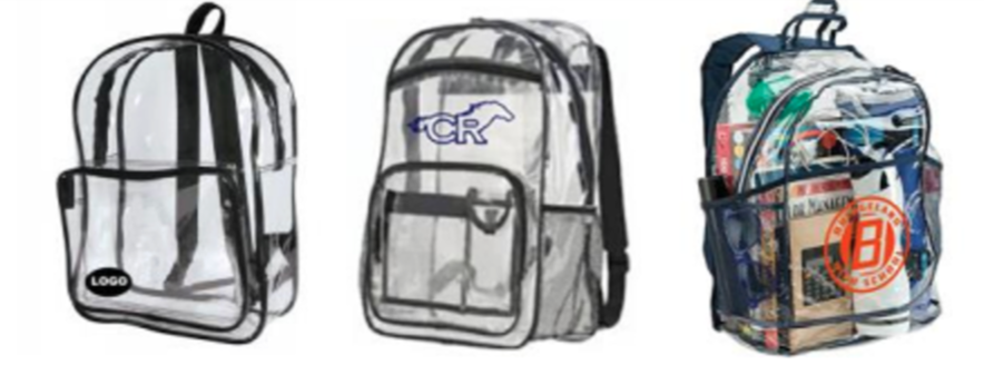 Yes. Small company and school logos are allowed (see example), but large logos, monograms or other visual design obstructions are not.