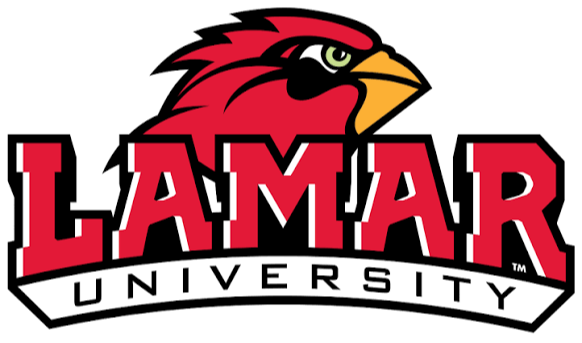 Logo of Lamar University featuring a red cardinal with a yellow beak, set against a white background.