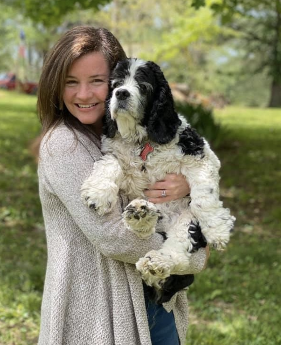 Mary Newton with her dog