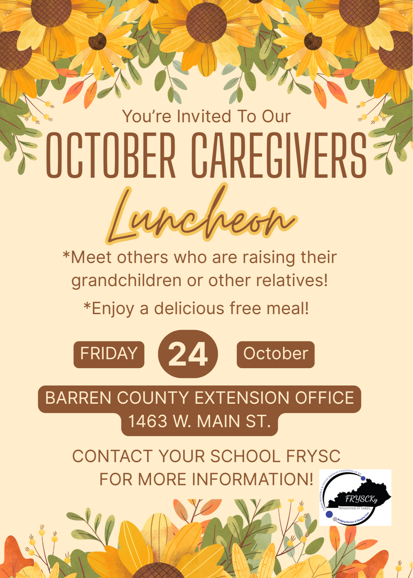 Any guardian caring for a student is welcome to attend!