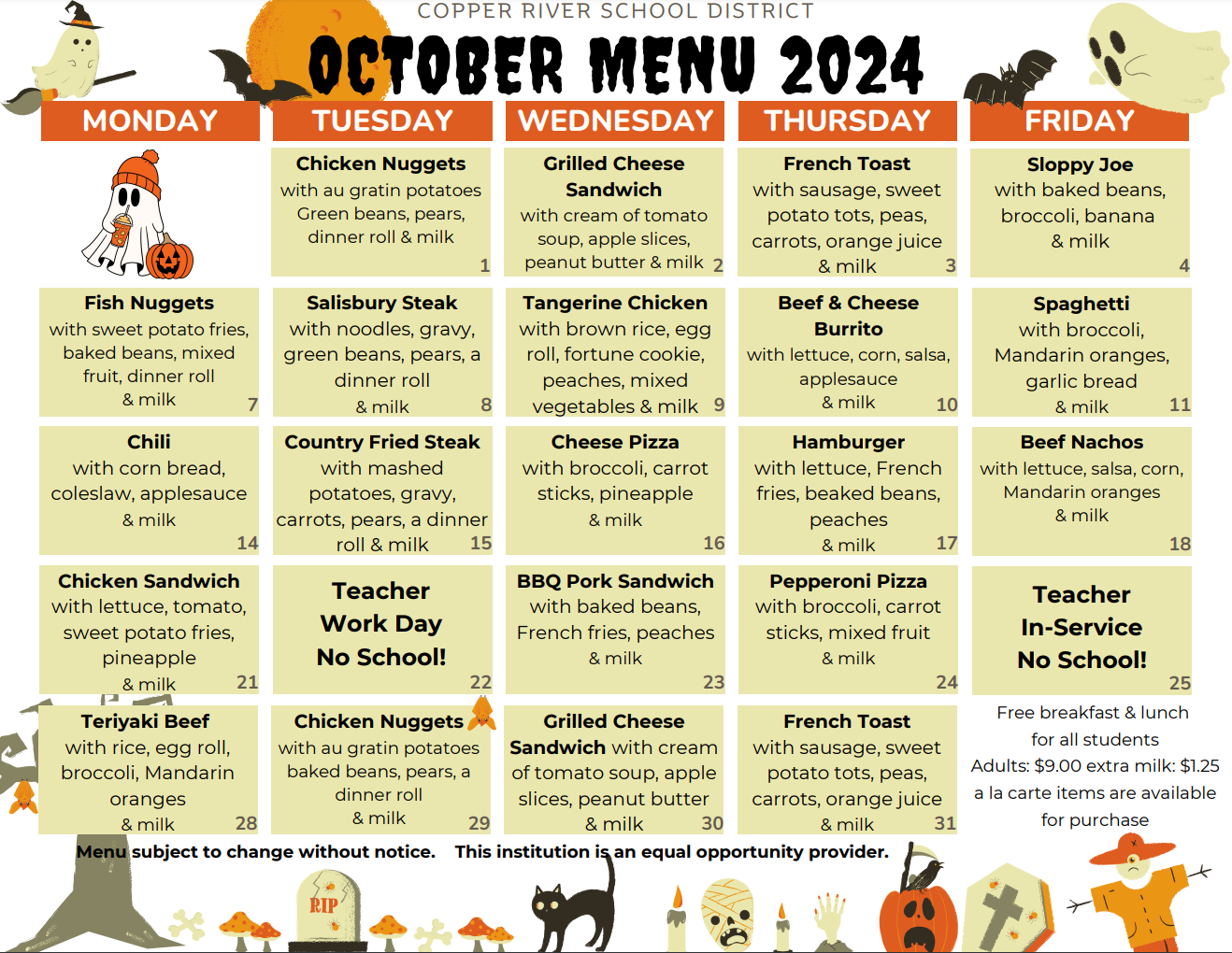 September Menu