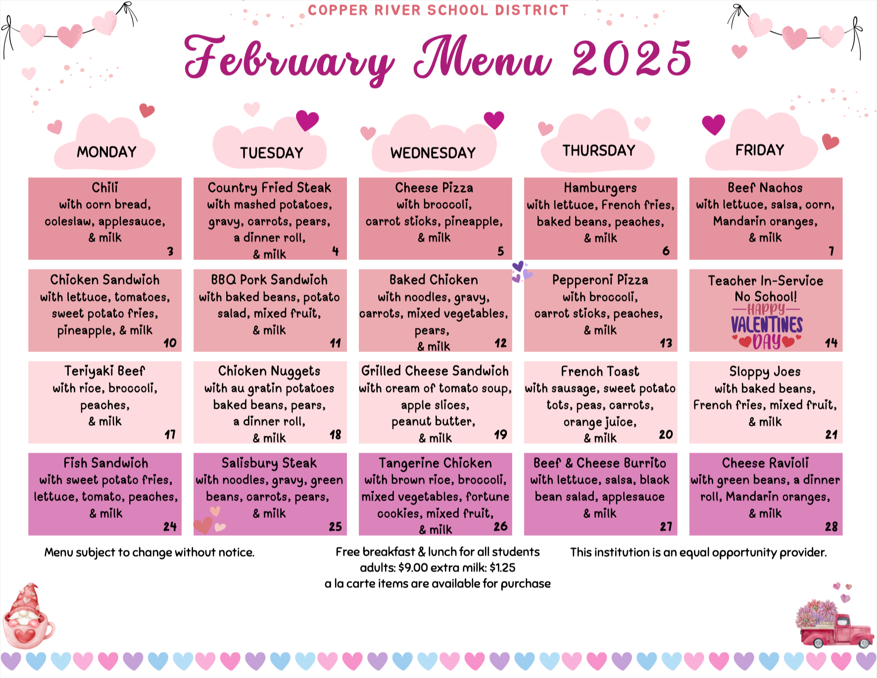 February Menu