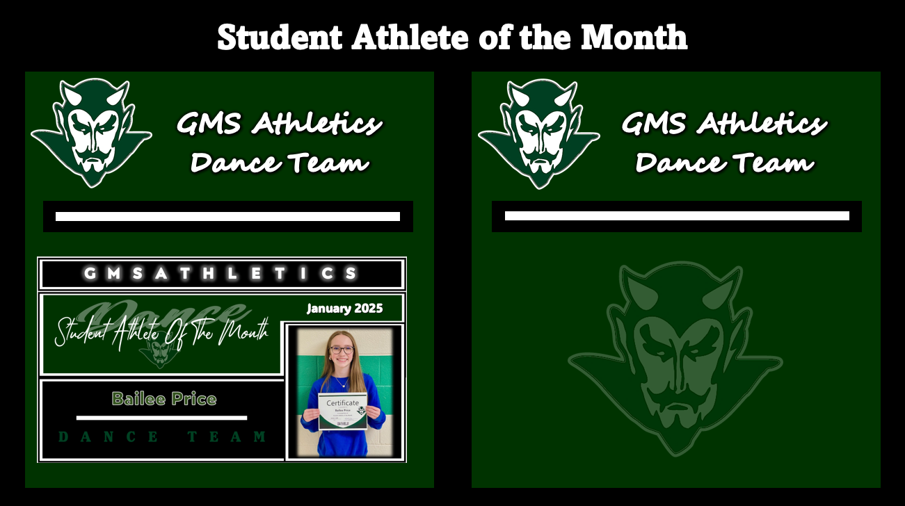 Student Athlete of the month