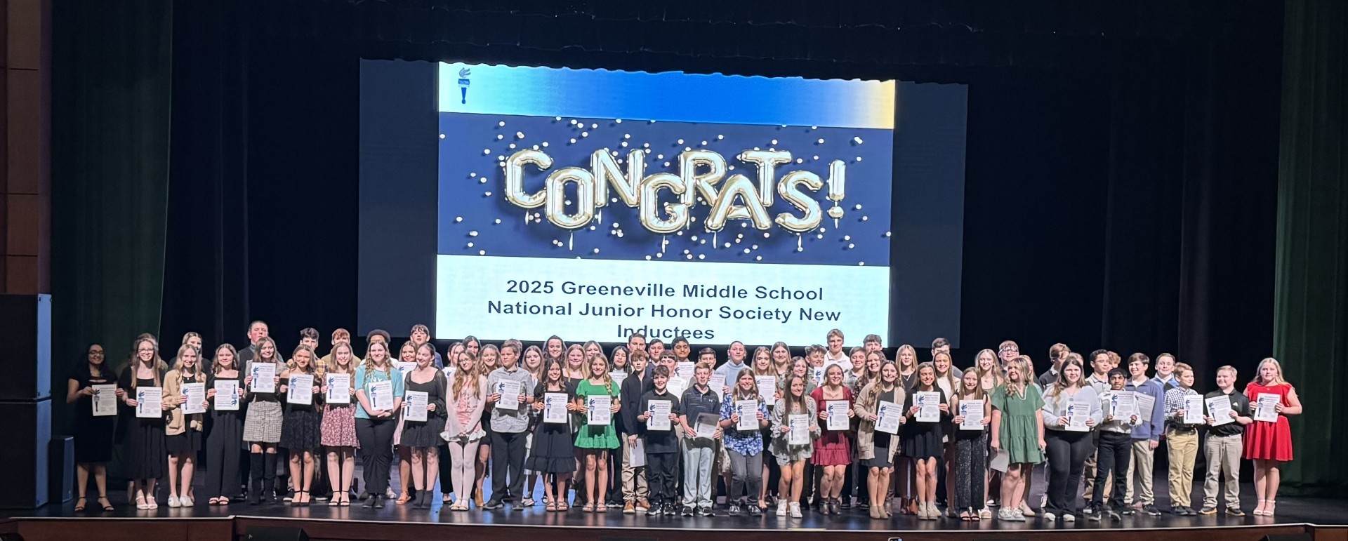 GMS National Junior Honor Society induction 2025